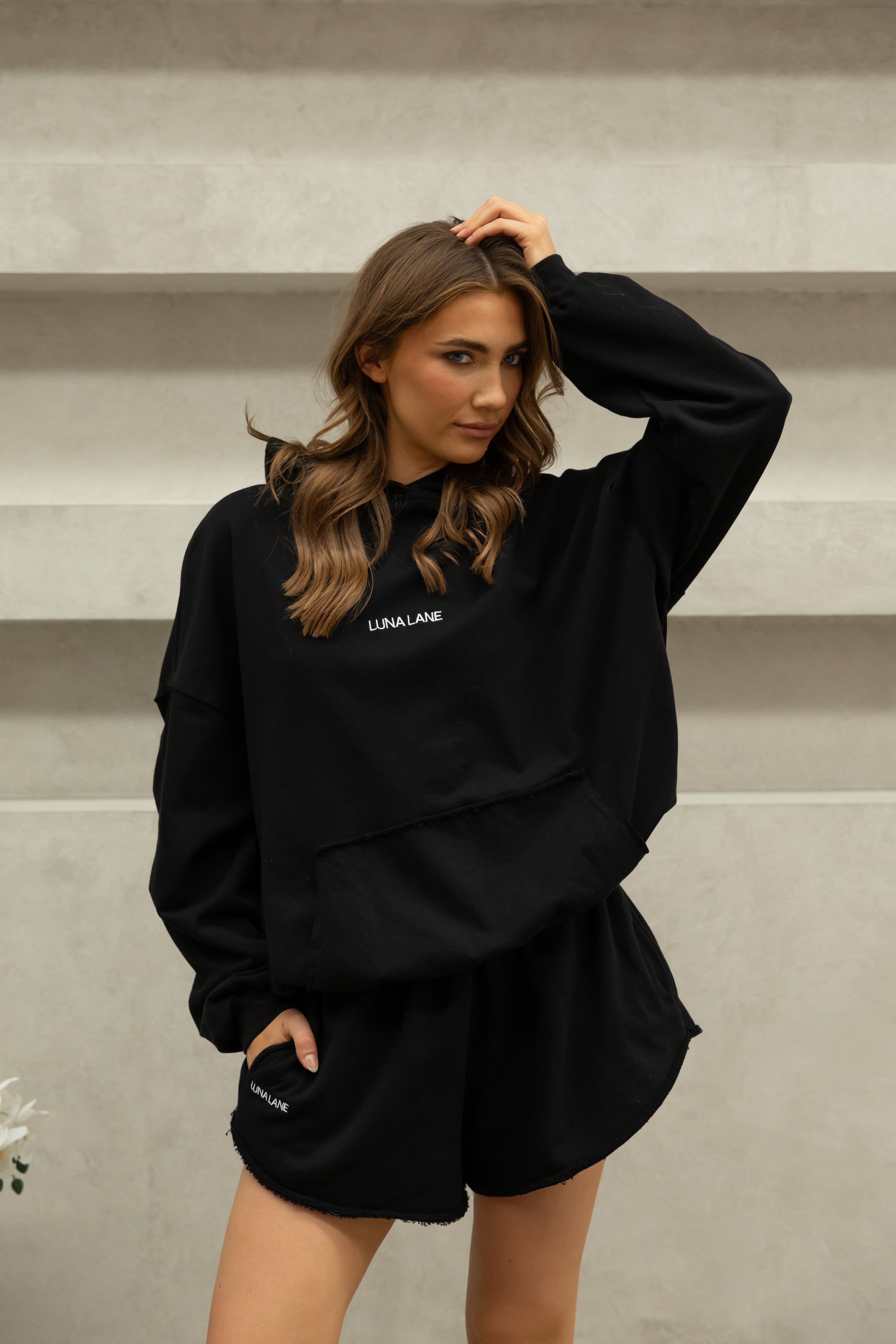 The Minty Hoodie / Black – Luna Lane