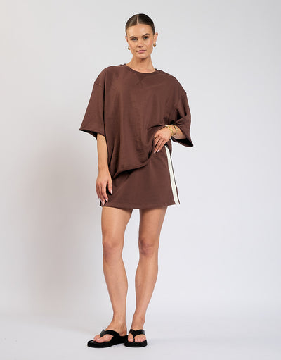 The Maya Mini Skirt / Chocolate