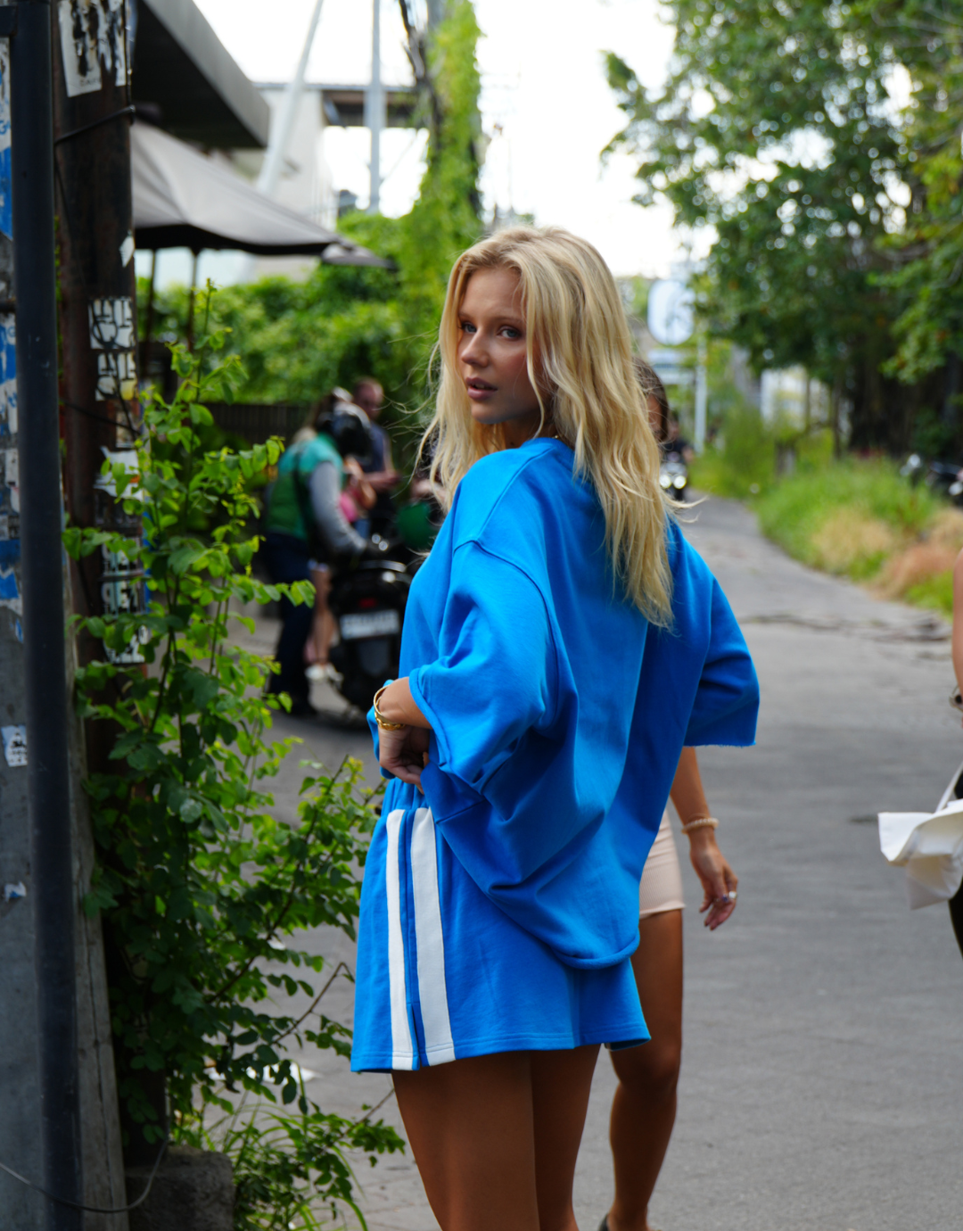 The Maya Mini Skirt / Azure Blue