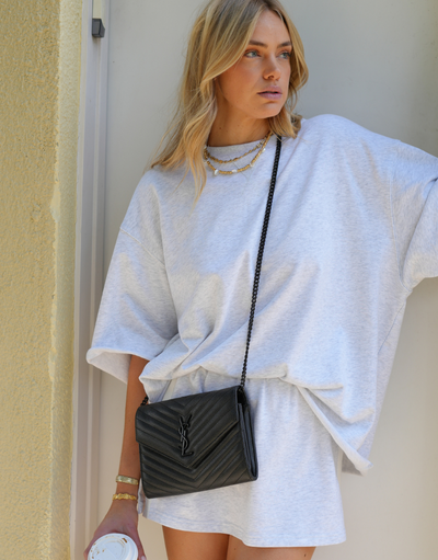 The Maya Mini Skirt / Grey Marle