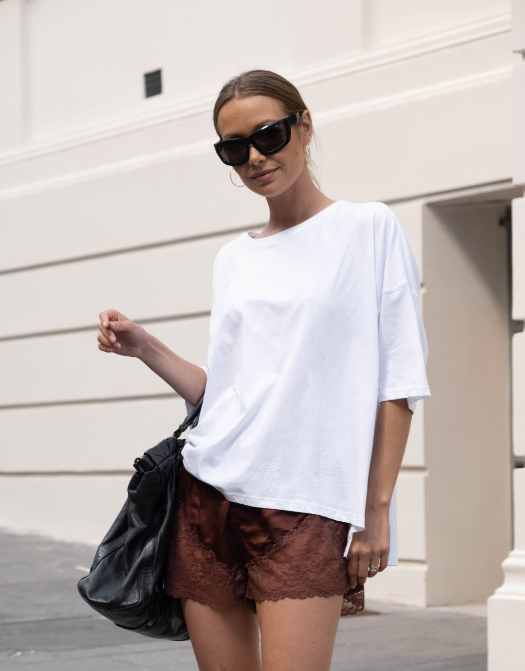 The Amélie Lace Shorts / Chocolate