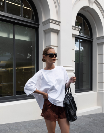 The Amélie Lace Shorts / Chocolate