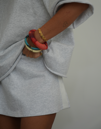 The Maya Mini Skirt / Grey Marle