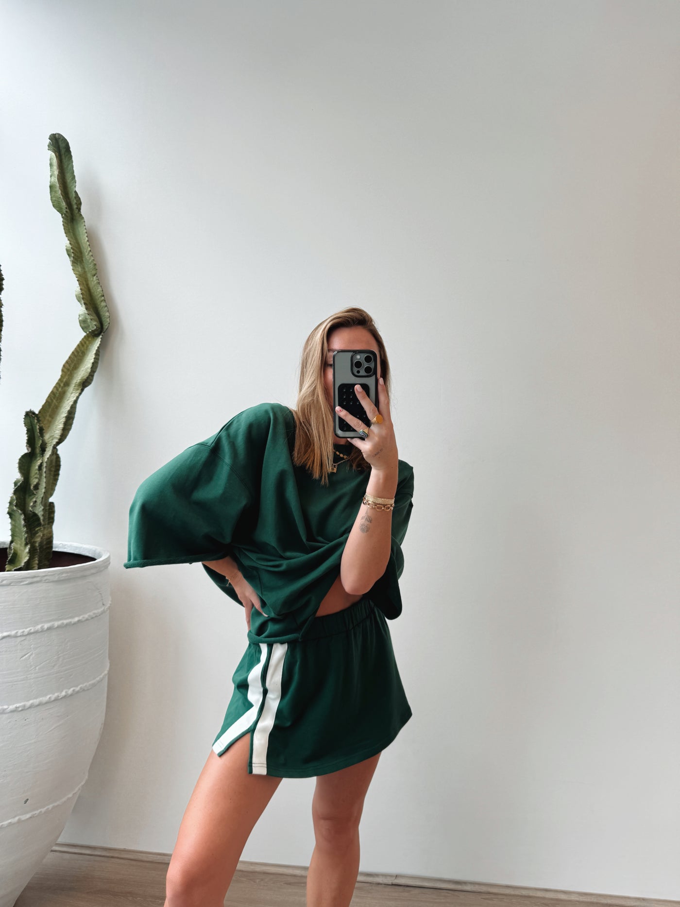 The Maya Mini Skirt / Forest Green