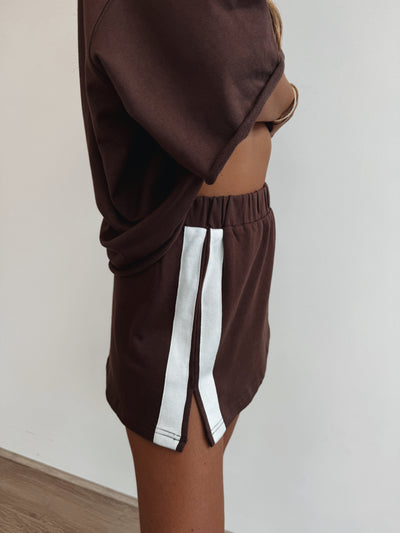 The Maya Mini Skirt / Chocolate