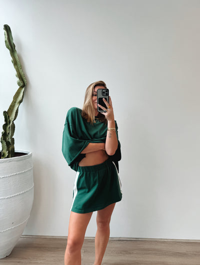 The Maya Mini Skirt / Forest Green