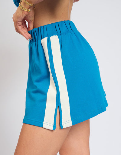 The Maya Mini Skirt / Azure Blue