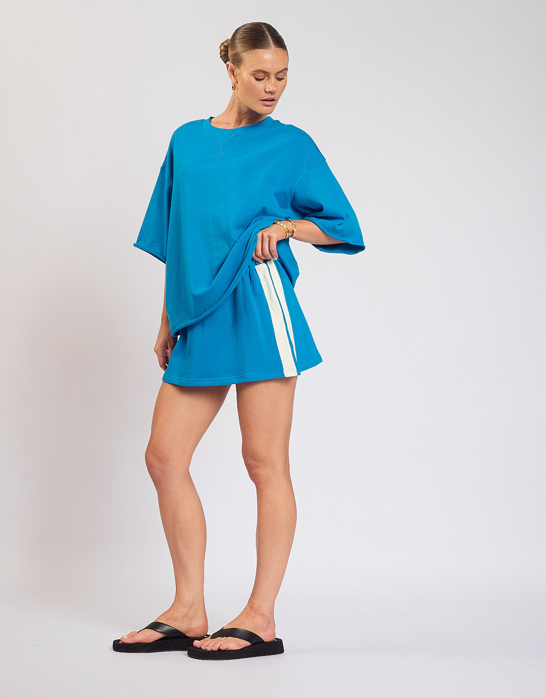 The Maya Mini Skirt / Azure Blue
