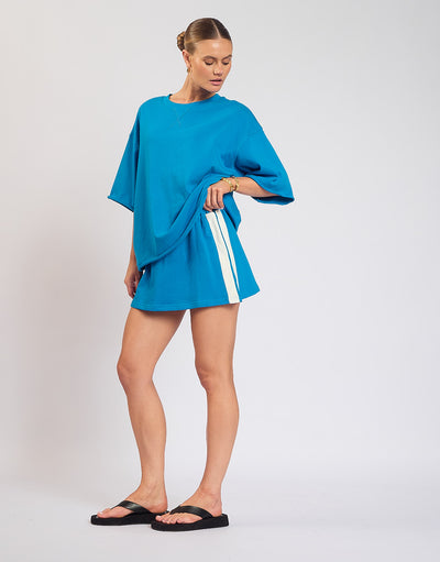 The Maya Mini Skirt / Azure Blue