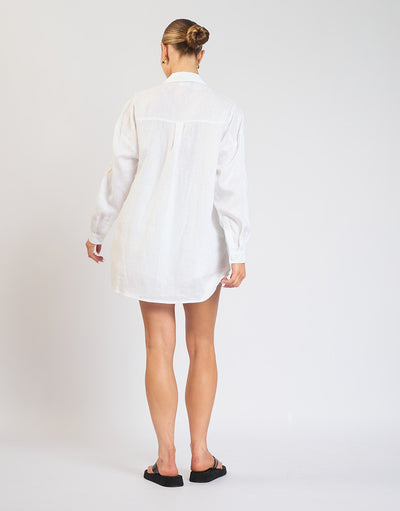 The Flo Shirt / Vanilla (100% Linen)