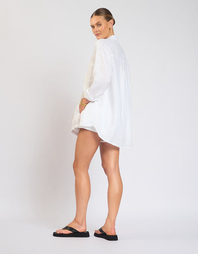The Flo Shirt / Vanilla (100% Linen)