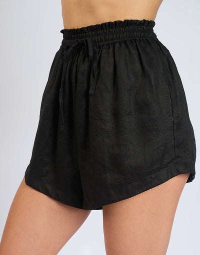 The Sal Short / Black (100% Linen)