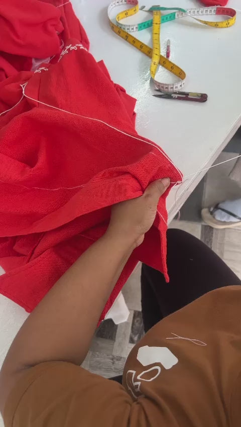 The Mimi Shirt Dress - Red