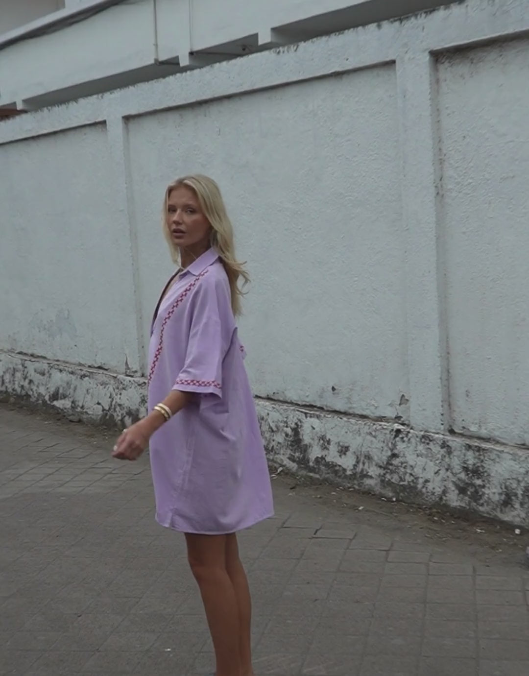 The Mimi Shirt Dress - Lilac
